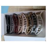 8 Pack Flat Hair Clips for Women â Glossy Neutral No-Slip Flat Claw Clips for Thick & Thin Hair, Large Strong Hold Square Rectangle Hair Accessories for Work & Stylish Fall Outfits