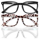 Gaoye Stylish Blue Light Glasses for Woman - Computer Glasses for Blue Light Blocking - Lightweight Frames - 3 pack
