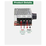 PWM DC Motor Speed Controller with 30A Fuse, 7-70V Wide Voltage Range Switch Control 30A Fuse