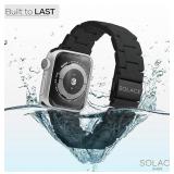 Solace Bands Lightweight Perma Watch Band - Universal Fit for Apple Watch Bands for Women & Men, iWatch Bands for 38mm 40mm 41mm 42mm 44mm 45mm 49mm Ultra, SE, Series 11 10 9 8 7 6 5-1 (Matte Solid)