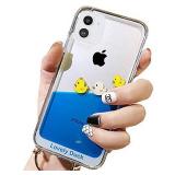 UnnFiko Liquid Case Compatible with iPhone 16 Plus, 3D Cool Quicksand Flowing Floating Bling Glitter Sparkle Soft Case for Girls Women (Three Ducks, iPhone 16 Plus)