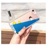 UnnFiko Liquid Case Compatible with iPhone 16 Plus, 3D Cool Quicksand Flowing Floating Bling Glitter Sparkle Soft Case for Girls Women (Three Ducks, iPhone 16 Plus)