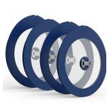 4 Pack Replacement Lids for Pyrex 7200-PC 2 Cup Glass Containers Bowl Silicone Storage Cover Leakproof Navy