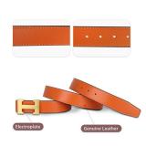 Aurolran Men&Womens Leather Dress Belt Business Automatic Buckle Belt Color-Black Silver Gold