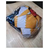 Pamnest Queen Size Bed Sheet Sets, Mexican Woven Serape Stripe Soft Microfiber 4 Pcs Bedding Sets for Kids and Adults Bedroom Bed Decor, Green Blue Geometric Flat, Fitted Sheet and 2 Pillowcases