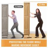 Furniture Sliders for Hardwood Floors Felt-8 Pack 9-1/2\" Oval Reusable Furniture Slider with Extra Thick Design - Heavy-Duty Furniture Movers - Felt Sliders Effortless Moving