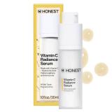 Honest Beauty Vitamin C Radiance Serum, Improves Brightens Skin Tone and Complexion, Gentle for Sensitive Skin, Fragrance-Free, Vegan, 1 fl oz