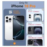 FNTCASE for iPhone 16 Pro Case: Magnetic Dual Layer Protective Cell Phone Cover with Belt-Clip Holster | Heavy Duty Military Grade Shockproof Drop Protection Non Slip Textured Phonecase