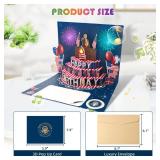 BELLESTILE Donald Trump Birthday Card with Lights and Music,3D Pop Up Fireworks Birthday Card with Blowable Candle,Greeting Cards,Birthday Gifts for Mom Women Men Kids Child Dad Father Wife ï»¿