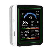 Indoor Air Quality Monitor, 10 in 1 Portable Smartair Quality Tester for CO2 | CO | TVOC | HCHO | Temp | AQI | PM0.3-10 Detection Hum for Home Cars Plants and Pets So On