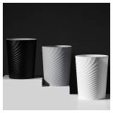 HOLTPHILI Bathroom Trash Can 1.8 Gallon Small Waste Basket Garbage Can for Dorm Kitchen Toilet Office Bedroom, 2 Pack White