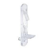 Rierdge 20 Pcs Plastic Locking Shelf Pins 5mm, 3/4â Clear Plastic Locking Shelf Support Peg Clips for 4.5-5mm Diameter Peg Hole & Slightly Larger Than 20-21mm Cabinet Shelves