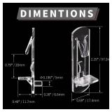 Rierdge 20 Pcs Plastic Locking Shelf Pins 5mm, 3/4â Clear Plastic Locking Shelf Support Peg Clips for 4.5-5mm Diameter Peg Hole & Slightly Larger Than 20-21mm Cabinet Shelves