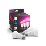 Philips 3pk Hue A19 LED Light Bulbs: Color Changing, Dimmable, 800 Lumens, Energy Star Certified, 22-Year Life