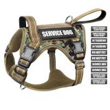 WINSEE Tactical Dog Harness, No Pull Dog Harness for Medium Large Dogs with Handle & Molle, Military Service Dog Vest Harness in Training Pet Harness for Small Dogs
