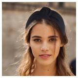 Knotted Headbands for Women Head Bands Wide Hairband Hair Fashion Accessories Black