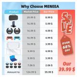 Switch 2 Accessories, Bundle Case for Nintendo Switch 2 (2025), MENEEA 20-IN-1 Kits: Carrying Case, Controller Charger Dock, Grips for Joy Con,Steering Wheels for Mario Kart,Protective Cover for Contr