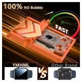 YMHML 2 Pack Tempered Glass Screen Protector for Apple Watch 45mm Series 9 8 7, [Zero Bubble] 3D Full Coverage Strong Adhesion Clear Waterproof Film with [Automatic Align Tech] for iWatch Accessories