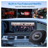 WhyBox Wireless Carplay Adapter with Netflix/YouTube Ai Box for iPhone & Android Auto Supports TF Card Plug & Play Car Play Video Entertainment Box Fits for OEM Wired CarPlay Cars