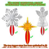 110Pcs in 10 Colors Ceramic Christmas Tree Replacement Bulbs - Plastic Lights Pegs, Included Angel Topperï¼Snowflake Topï¼Cross Stars.