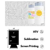 PartyPrints 25 Pack White Blank Slim Can Cooler Sleeves | Plain Seltzer Customizable Bulk Sublimation Coolers for Beer Bottles & 12oz Tall Cans | Skinny Collapsible Drink Insulated Sleeve