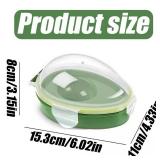 Wvapzwr Avocado Storage Container, Reusable Avocado Saver Holder, Individual Avocado Saver Keeper, Keep Avocado Fresh Storage Box for Refrigerator (1 Pack, Green)