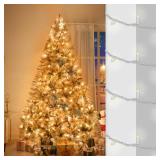 Heyworld Soft Twinkle Lights,50 Led Slow Twinkling Christmas Lights on White Wire Cord, UL Approved 14.58 Ft,Connect Up to 50 Sets,Indoor Outdoor Use,Warm White
