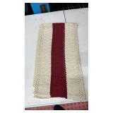 Artoid Mode Red Farmhouse Rustic Table Runner, Seasonal Holiday Hollow Kitchen Dining Table Decoration for Home Party Decor 12x90 Inch