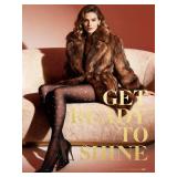 MANZI Sparkly Rhinestone Tights for Women Rhinestone Glitter Pantyhose 40 Denier Semi Opaque Black Stockings(L/XL)