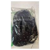 MANZI Sparkly Rhinestone Tights for Women Rhinestone Glitter Pantyhose 40 Denier Semi Opaque Black Stockings(L/XL)