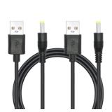 2Pcs USB to DC 4.0mm x 1.7mm Power Cord 3FT, USB A Male to DC 4.0mm x 1.7mm Male Plug 5V 3A Power Charging Cable, for Lights, Fans, Speaker and More (Black)