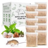 Pest Repellent Pouches, 10 Pack Peppermint Oil Repellent for Mouse, Rodent, Spider, Mice, Rats, Pest Control Indoor & Outdoor, Natural Mouse Deterrent Replace Traps Family & Pet Safe