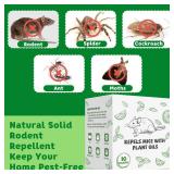 Pest Repellent Pouches, 10 Pack Peppermint Oil Repellent for Mouse, Rodent, Spider, Mice, Rats, Pest Control Indoor & Outdoor, Natural Mouse Deterrent Replace Traps Family & Pet Safe