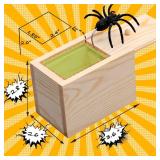 Spider Prank Box Gag Gift, Funny Surprise Gift Box Christmas White Elephant Gifts for Adults Men Women Birthday, Wooden Jump Scare Toys for Kids Ages 3-5-7 4-8-12 Year Old Boys Girls Stocking Stuffers