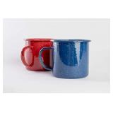 Enamel Mug- Outdoor Camping Mugs - Ideal For Early Morning Coffee Or Cold Beverages- Coffee Mug- 16 Oz (Red)