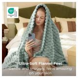 Bedsure Sage Green Throw Blanket for Couch - 350GSM Soft Cozy Throw Blankets for Bed Home Room Decor, GentleSoft Cute Fleece Birthday Gifts for Women Girls, 50x60 Inches