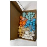 NACHLYNN 80 Pcs Cake Balls Decorations Mini Balloon Cake Topper Balls Foam Cupcake Toppers Balls for Cake Decorating Birthday Parties Weddings Anniversary (Orange Blue White Series)
