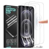 JDHDL 3 Pack Flexible Film Screen Protector for iPhone 12 Pro Max, Non-breakable Soft TPU Hydrogel Film for iPhone 12 Pro Max Screen Protector Film (NOT Glass)