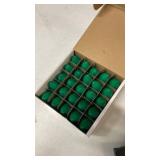 Novelty Lights 25 Pack C9 Ceramic Outdoor Christmas Replacement Bulbs, Green, E17/C9 Intermediate Base, 7 Watt