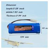 XUNTU 7.2V 3800mAh NIMH Battery (1 Pack) for RC Cars, 6-Cell NiMH Flat Rechargeable Battery Pack w/Standard Tamiya Connector + 7.2V Smart Charger(1 PCS)