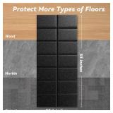 Walking Pad Mat for Carpet and Hardwood Floors, 1/4\" Thick Foldable Treadmill Mat for Floor Protection, Non-Slip High Density for Bike, Elliptical, Home Gym Use