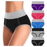 MISSWHO High Waisted Cotton Womens Soft C Section Underwear Pack Comfy Tummy Control Panties Postpartum Briefs Underware (Size 7,Large)