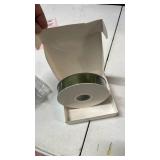 HUIHUANG Satin Ribbon 1 inch Moss Green Ribbon 50 Yards Double Face Silk Satin Ribbons for Crafts Christmas Tree Decor Gift Wrapping Bows Bridal Floral Bouquet Wedding Invitation Card Party Decor