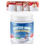 ElectricWise 11.3oz Glitter Snow Textured Paint, Decorative Snow Textured Paste, Non-Toxic Non Yellowing Fluffy Crafting Glue with Sparkling Finish, Ideal for Christmas Decor Crafts