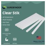 Surebonder DT-100 Mini Size Hot Glue Sticks for Mini Glue Guns 0.27 in. Diameter, 4 in. Length - All Purpose, All Temperature - Great for DIY, Arts, and Crafting - at least 20 Pack, Clear