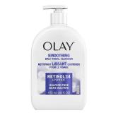 Olay Face Wash, Daily Facial Cleanser with Retinol, Peptides & Glycerin - Smoothing, Noursihes Skin Surface, Hydrates while Cleansing - Sulfate-Free, Paraben-Free, 16 Oz