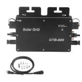 800W Solar Grid Tie Micro Inverter, Control Automatic Identification Power Inverters DC to AC Solar Inverter 120V 230V(Black US Plug)