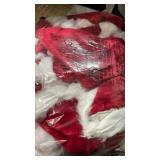 Vicenpal 20 Pcs Santa Hats Bulk Plush Christmas Hats for Adults Women Men Holiday Party Costume(Red)