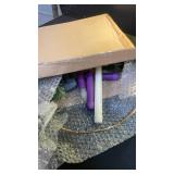 Suncalla 1 Set Advent Wreath with 5 Flameless Candle (Pink Purple White) and Timer Remote Control, 1 Advent Wreath Candle Holder, 1 LED Strings for Holiday Party Decor(Pine Cone,20 Inch)