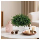 Wsorik 18 Inch Real Touch Cedar Branches - 12 Pcs Artificial Christmas Plants Branches, Faux Greenery Pine Stems Fake Cedar Picks for Vase DIY Crafts, Christmas Pine Branches for Home Indoor Decor